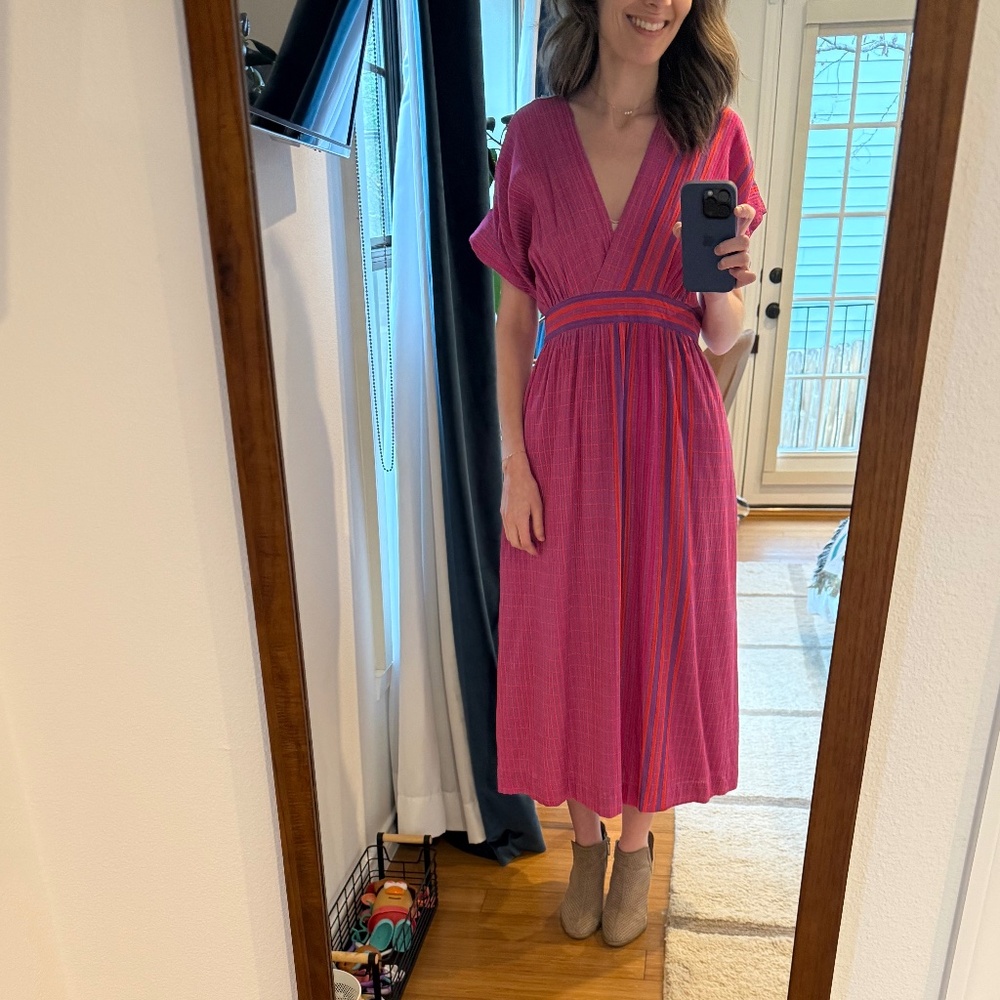 HATCH Plaid Carolina Dress in Rosebud